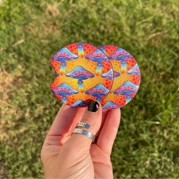 Mushroom Car Coaster 2 Pack - Picture 5 of 13